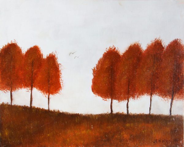 Fall Trees With Birds